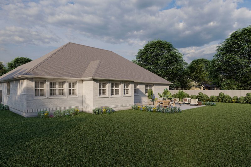 House Plan Design - Exterior - Rear Elevation 2 for Ranch House Plan #1060-173 - 3 bed, 2 bath