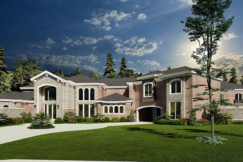 Home Plan - Mediterranean Exterior - Front Elevation Plan #923-41