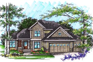 Ranch Exterior - Front Elevation Plan #70-1033