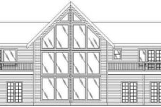 Exterior - Rear Elevation for Modern House Plan #117-153 - 5 bed, 5.5 bath