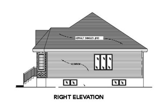 Exterior - Other Elevation 1 for Traditional House Plan #138-319 - 2 bed, 1 bath