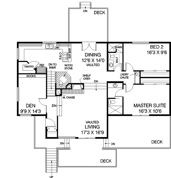 Modern Floor Plan - Main Floor Plan #60-453