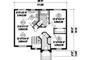 Traditional Style House Plan - 2 Beds 1 Baths 1086 Sq/Ft Plan #25-4826 