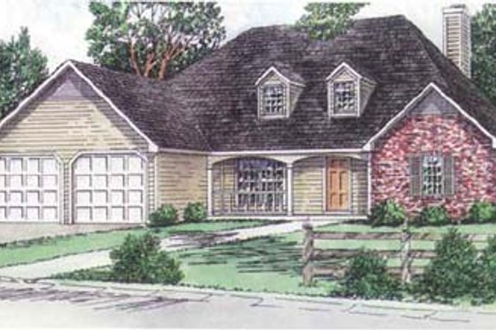 Exterior - Front Elevation for Traditional House Plan #16-153 - 3 bed, 2 bath