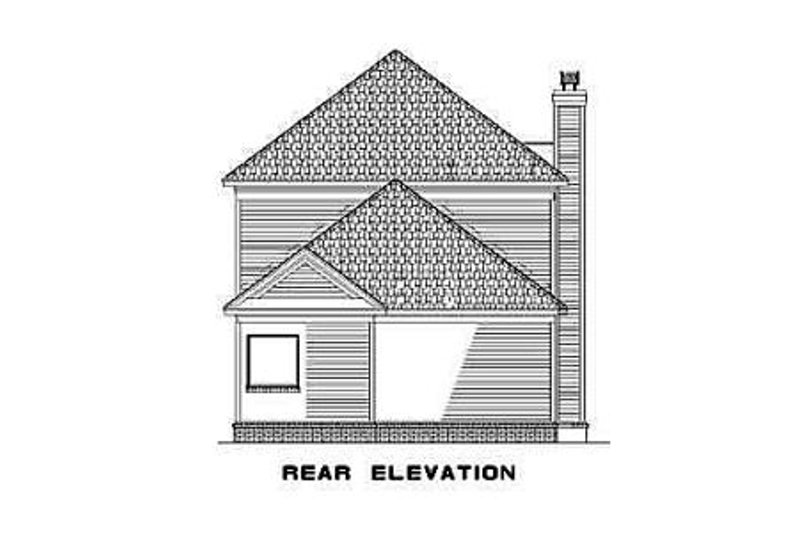 Architectural House Design - Exterior - Rear Elevation for Southern House Plan #17-2032 - 3 bed, 2.5 bath