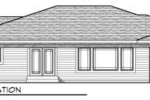 Exterior - Rear Elevation for Ranch House Plan #70-715 - 3 bed, 2 bath