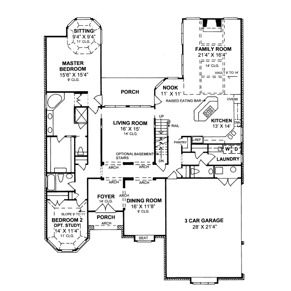 Home Plan - European Floor Plan - Main Floor Plan #20-300