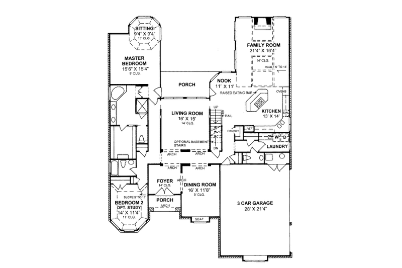 Dream House Plan - Floor Plan - Main Floor for European House Plan #20-300 - 4 bed, 4.5 bath