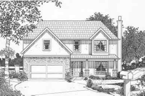 Exterior - Front Elevation for Traditional House Plan #6-144 - 4 bed, 2.5 bath