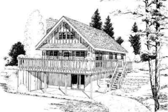 Exterior - Front Elevation House Plan #312-431 - 4 bed, 2 bath