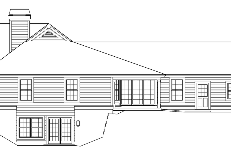 House Blueprint - Exterior - Other Elevation 1 for Country House Plan #57-577 - 3 bed, 3 bath