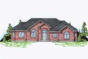 Ranch Exterior - Front Elevation Plan #5-242