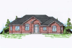 Home Plan - Ranch Exterior - Front Elevation Plan #5-242