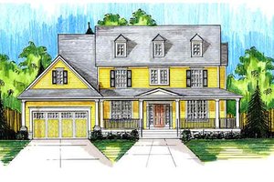 Country Exterior - Front Elevation Plan #46-488