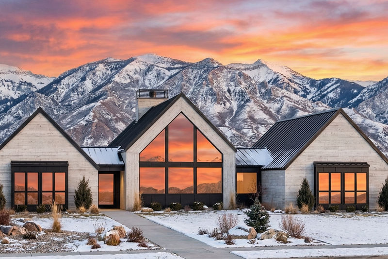 House Blueprint - Exterior - Front Elevation 3 for Modern House Plan #1096-68 - 4 bed, 3 bath