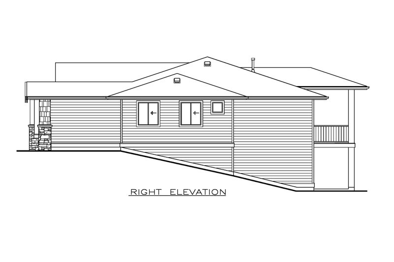 Home Plan - Exterior - Other Elevation 1 for Ranch House Plan #1100-166 - 3 bed, 2 bath