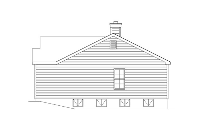 Dream House Plan - Exterior - Other Elevation for Ranch House Plan #22-620 - 3 bed, 2 bath