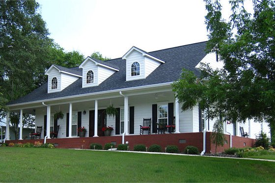 Exterior - Front Elevation 3 for Country House Plan #44-155 - 3 bed, 2.5 bath