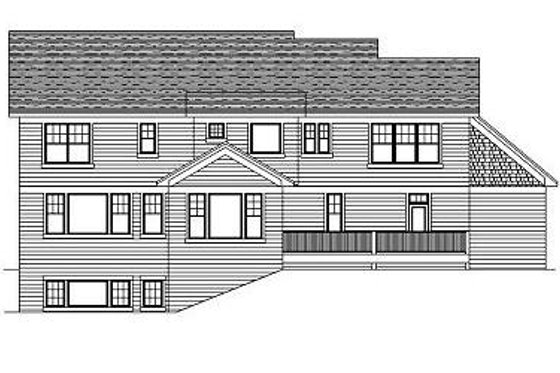 Exterior - Rear Elevation for Craftsman House Plan #51-289 - 4 bed, 2.5 bath