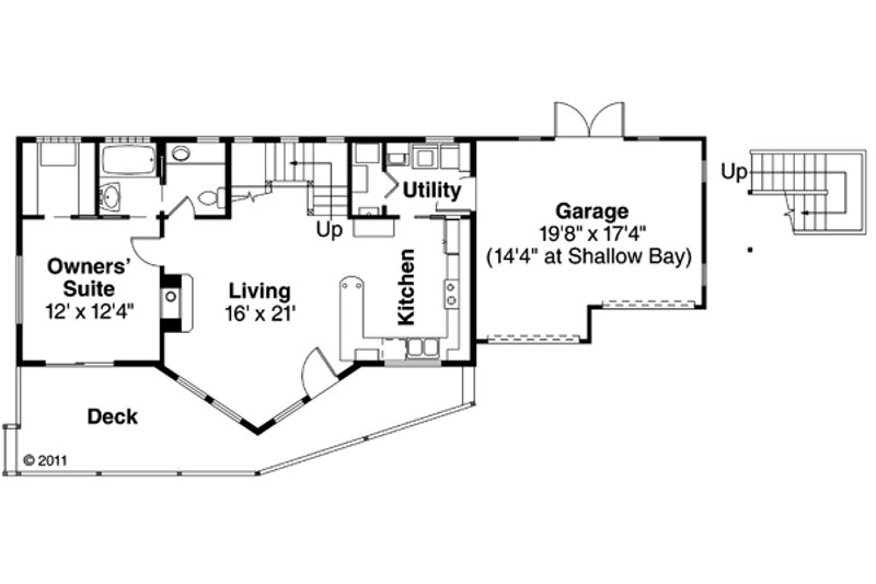 Dream House Plan - Floor Plan - Main Floor for Contemporary House Plan #124-874 - 3 bed, 3 bath