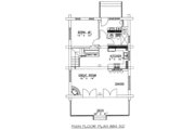 Log Style House Plan - 1 Beds 1 Baths 1469 Sq/Ft Plan #117-476 