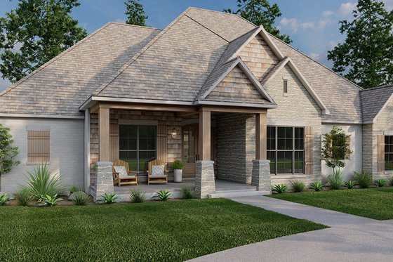 Exterior - Front Elevation 4 for Craftsman House Plan #923-314 - 3 bed, 2.5 bath