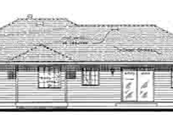 Exterior - Rear Elevation for Traditional House Plan #18-334 - 3 bed, 2 bath