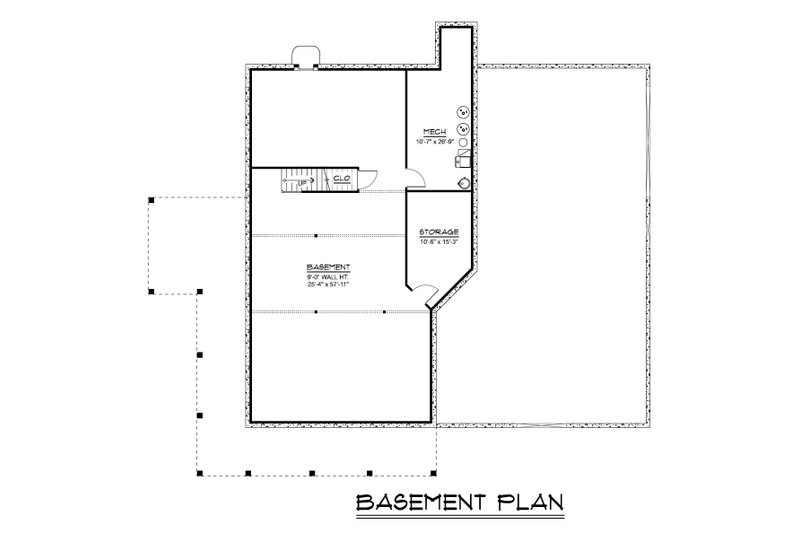 House Blueprint - Floor Plan - Lower Floor for Barndominium House Plan #1064-422 - 3 bed, 3 bath