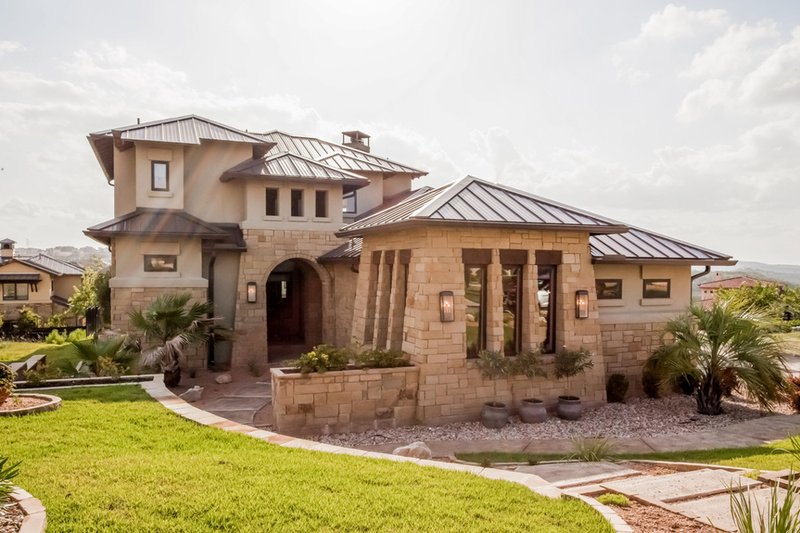 Home Plan - Prairie Exterior - Front Elevation Plan #80-198