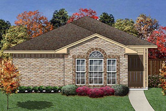 Exterior - Front Elevation for Traditional House Plan #84-295 - 3 bed, 2 bath