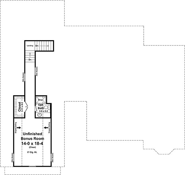 Country Floor Plan - Upper Floor Plan #21-386