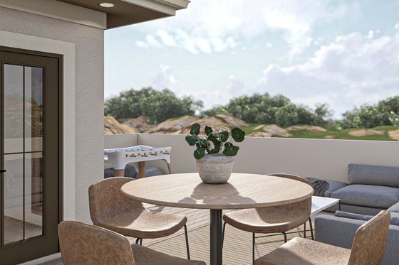 Exterior - Outdoor Living for Adobe / Southwestern House Plan #455-503 - 4 bed, 2.5 bath