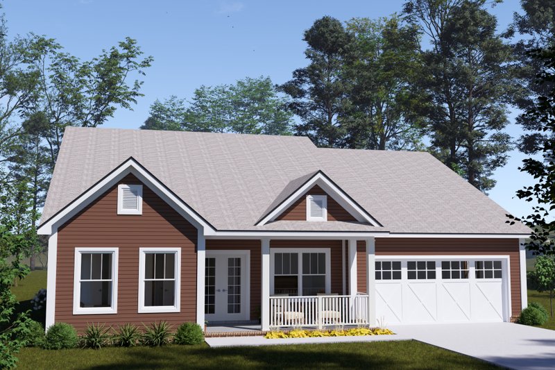 House Blueprint - Cottage Exterior - Front Elevation Plan #513-2362