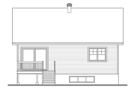 Exterior - Rear Elevation for Modern House Plan #23-2677 - 3 bed, 2 bath