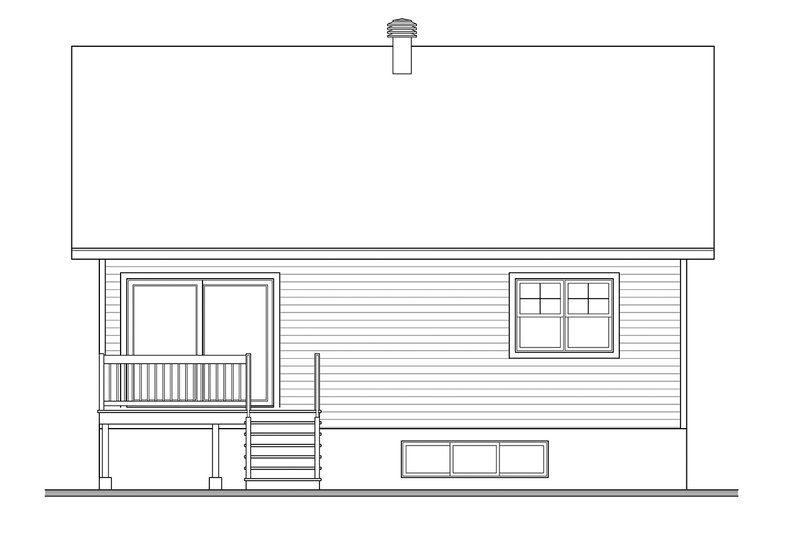 Dream House Plan - Exterior - Rear Elevation for Modern House Plan #23-2677 - 3 bed, 2 bath