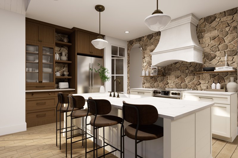 Architectural House Design - Interior - Kitchen for European House Plan #23-1020 - 2 bed, 1 bath