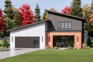 Architectural House Design - Modern Exterior - Front Elevation Plan #1096-178