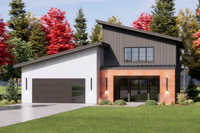 Architectural House Design - Modern Exterior - Front Elevation Plan #1096-178