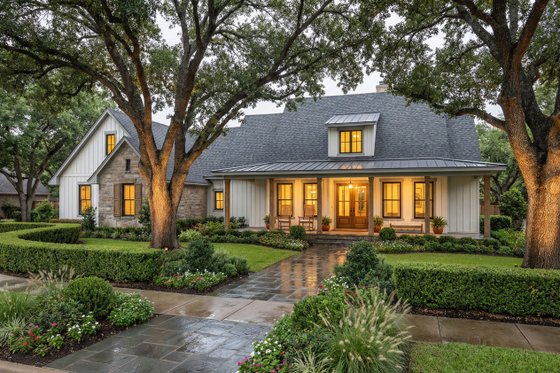 Exterior - Front Elevation 3 for Cottage House Plan #120-287 - 3 bed, 2.5 bath