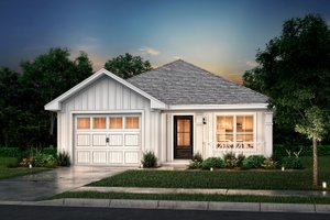 Exterior - Front Elevation 3 for Cottage House Plan #430-39 - 3 bed, 2 bath