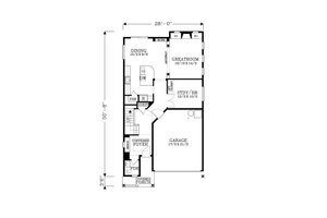 Floor Plan - Main Floor for Craftsman House Plan #53-477 - 5 bed, 2.5 bath