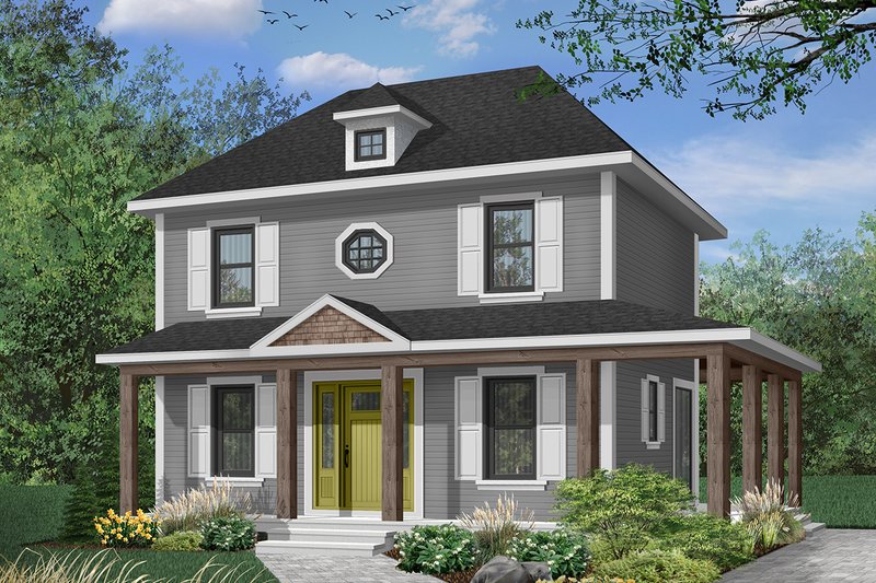 Architectural House Design - Exterior - Front Elevation 4 for Traditional House Plan #23-503 - 3 bed, 2 bath
