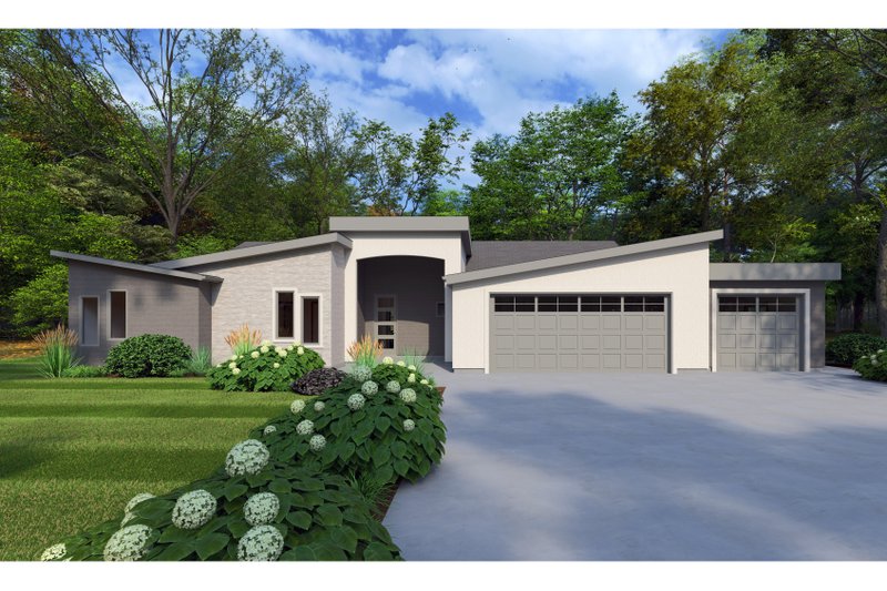 Architectural House Design - Modern Exterior - Front Elevation Plan #1111-37