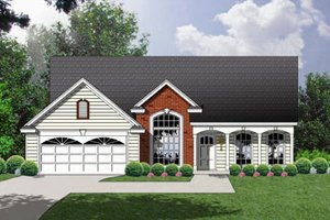 House Blueprint - Traditional Exterior - Front Elevation Plan #40-116