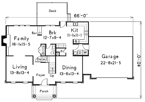 Home Plan - Classical Floor Plan - Main Floor Plan #57-106