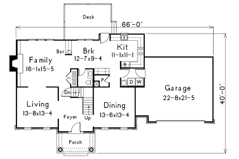 Dream House Plan - Floor Plan - Main Floor for Classical House Plan #57-106 - 3 bed, 2.5 bath