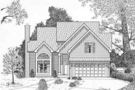Exterior - Front Elevation for Traditional House Plan #6-111 - 3 bed, 2.5 bath