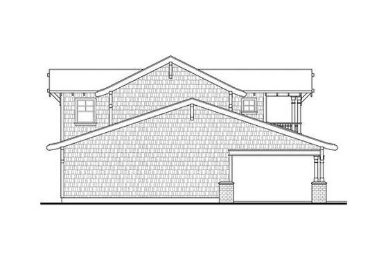 Exterior - Other Elevation for Bungalow House Plan #124-802 - 1 bed, 2 bath