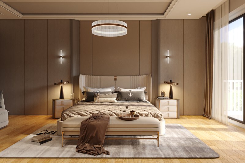 House Blueprint - Interior - Bedroom for Ranch House Plan #54-445 - 3 bed, 3.5 bath