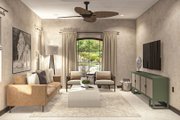 Adobe / Southwestern Style House Plan - 1 Beds 1 Baths 834 Sq/Ft Plan #455-449 